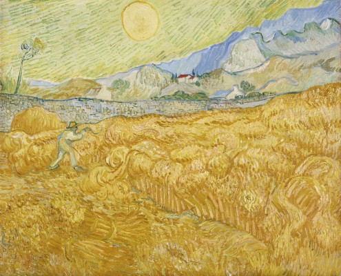 Die Ernte, Kornfeld mit Schnitter (La moisson). 1889